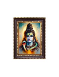 Lord Shiva Digital Print Photo 6.7x8.7 inches - Vibrant Religious Desk And Wall Art for Home , Office and Temple Decor and Gifting.
