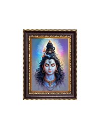 Lord Shiva Digital Print Photo 6.7x8.7 inches - Vibrant Religious Desk And Wall Art for Home , Office and Temple Decor and Gifting.