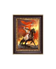Chhatrapati Shivaji Maharaj Digital Print Photo 6.7x8.7 inches - Vibrant Religious Desk And Wall Art for Home , Office and Temple Decor and Gifting.