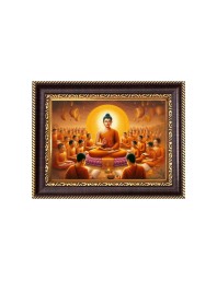 Lord Gautam Buddha Digital Print Photo 6.7x8.7 inches - Vibrant Religious Desk And Wall Art for Home , Office and Temple Decor and Gifting.