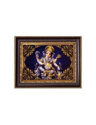 Sri Ganeshji Digital Print Photo 6.7x8.7 inches - Vibrant Religious Desk And Wall Art for Home , Office and Temple Decor and Gifting.