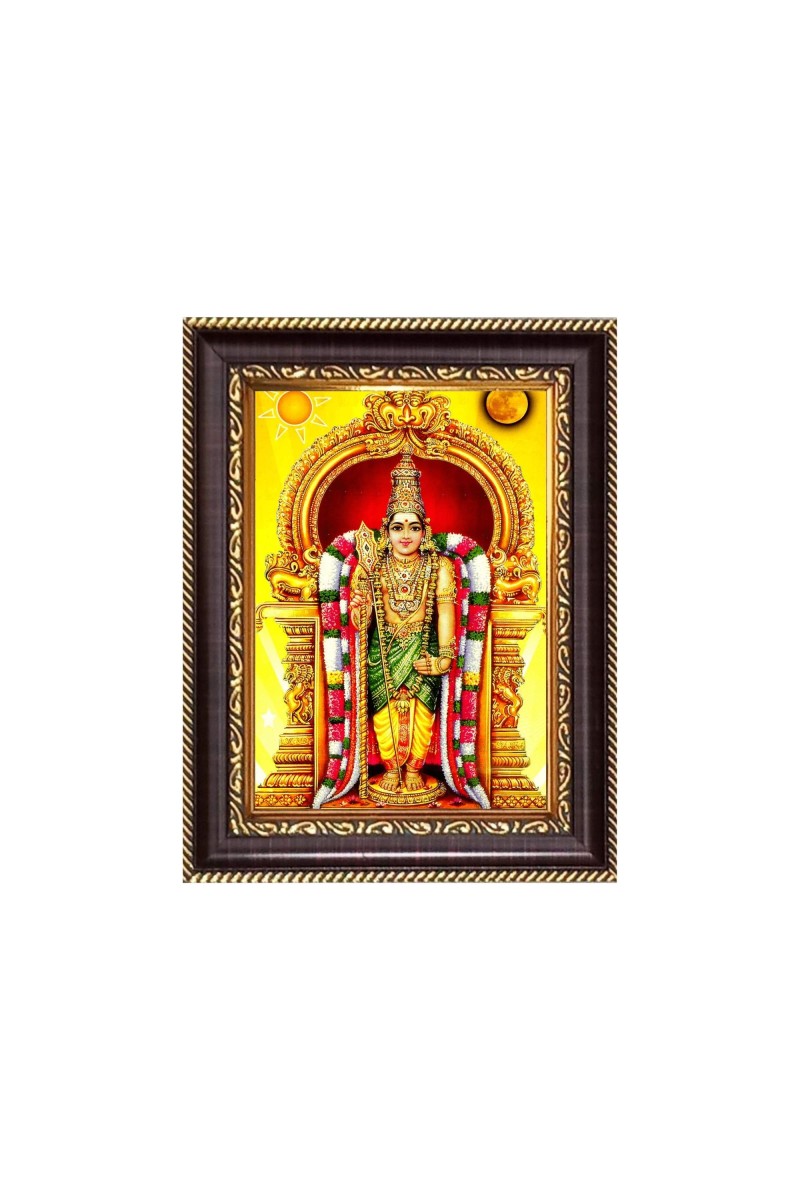 Lord Murugan Swamy Digital Print Photo 6.7x8.7 inches - Vibrant Religious Desk And Wall Art for Home , Office and Temple Decor and Gifting.