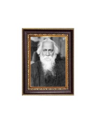 Rabindranath Tagore Digital Print Photo 6.7x8.7 inches - Vibrant Religious Desk And Wall Art for Home , Office and Temple Decor and Gifting.