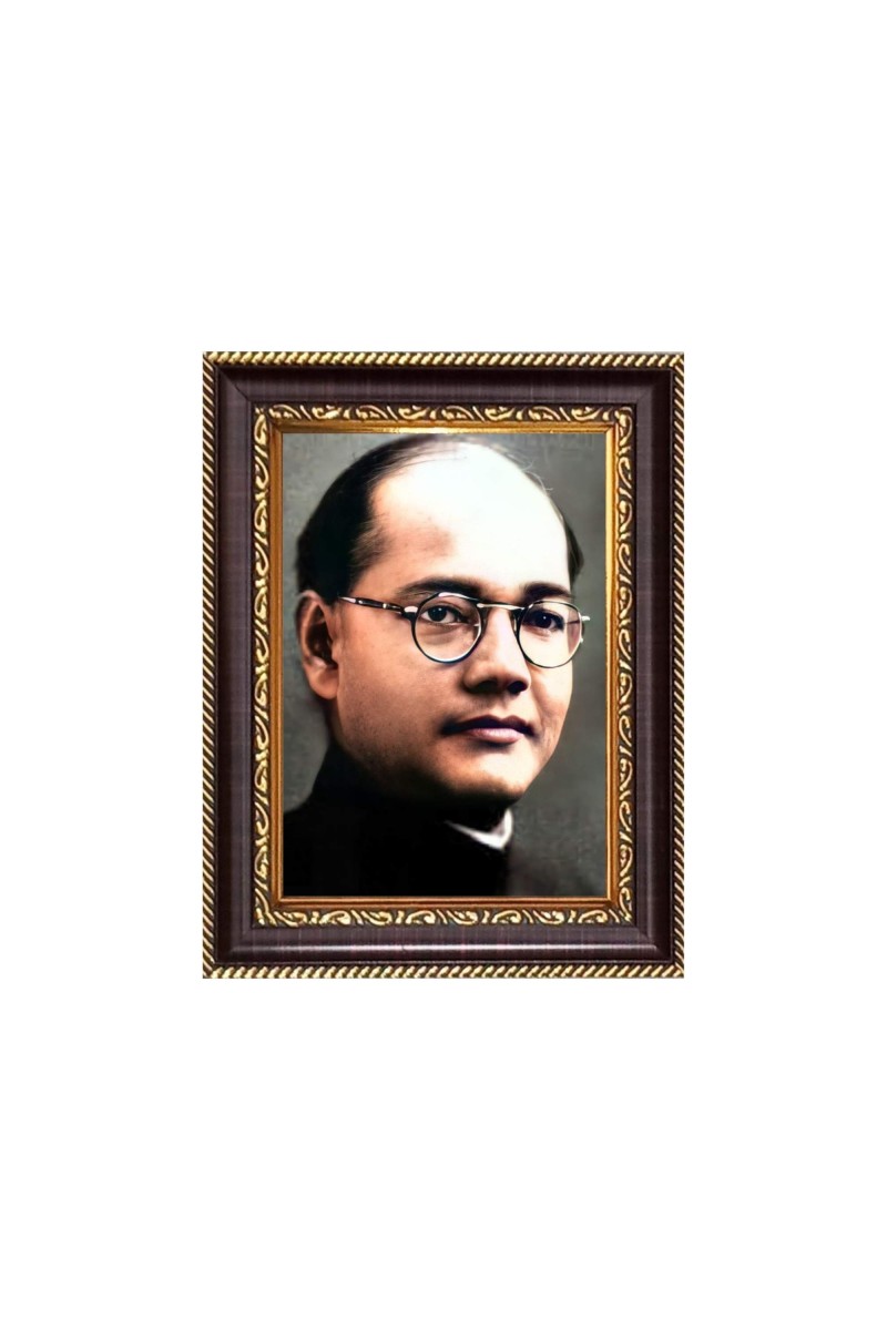 Netaji Subhas Chandra Bose Digital Print Photo 6.7x8.7 inches - Vibrant Religious Desk And Wall Art for Home , Office and Temple Decor and Gifting.