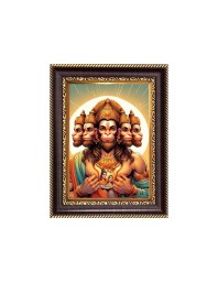 Sri Hanuman Digital Print Photo 6.7x8.7 inches - Vibrant Religious Desk And Wall Art for Home , Office and Temple Decor and Gifting.