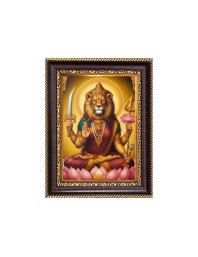 Sri Maa Pratyangira Devi Digital Print Photo 6.7x8.7 inches - Vibrant Religious Desk And Wall Art for Home , Office and Temple Decor and Gifting.