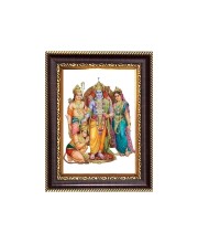 Sri Ram, Sita, Lakshman And Hanuman Digital Print Photo 6.7x8.7 inches - Vibrant Religious Desk And Wall Art for Home , Office and Temple Decor and Gifting.