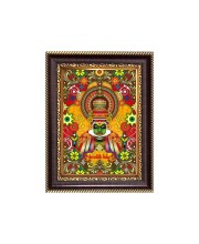 Kathakali Digital Print Photo 6.7x8.7 inches - Vibrant Religious Desk And Wall Art for Home , Office and Temple Decor and Gifting.