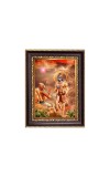 Sri Krishna and Arjuna Digital Print Photo 6.7x8.7 inches - Vibrant Religious Desk And Wall Art for Home , Office and Temple Decor and Gifting.