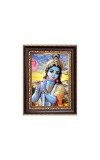 Sri Krishna Digital Print Photo 6.7x8.7 inches - Vibrant Religious Desk And Wall Art for Home , Office and Temple Decor and Gifting.