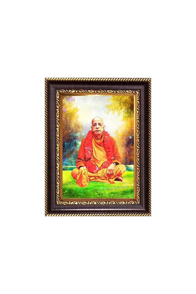 Sri A. C. Bhaktivedanta Swami Prabhupada Digital Print Photo 6.7x8.7 inches - Vibrant Religious Desk And Wall Art for Home , Office and Temple Decor and Gifting.