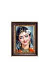 Sri Radha Digital Print Photo 6.7x8.7 inches - Vibrant Religious Desk And Wall Art for Home , Office and Temple Decor and Gifting.