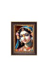 Sri Radha Digital Print Photo 6.7x8.7 inches - Vibrant Religious Desk And Wall Art for Home , Office and Temple Decor and Gifting.