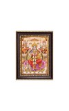 Sri Maa Lakshmi, Sri Ganeshji, Sri Maa Saraswati and Kuber Digital Print Photo 6.7x8.7 inches - Vibrant Religious Desk And Wall Art for Home , Office and Temple Decor and Gifting.