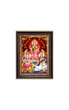 Sri Maa Lakshmi, Sri Ganeshji and Sri Maa Saraswati Digital Print Photo 6.7x8.7 inches - Vibrant Religious Desk And Wall Art for Home , Office and Temple Decor and Gifting.