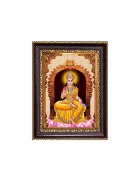 Sri Maa Annapurna Devi Digital Print Photo 6.7x8.7 inches - Vibrant Religious Desk And Wall Art for Home , Office and Temple Decor and Gifting.