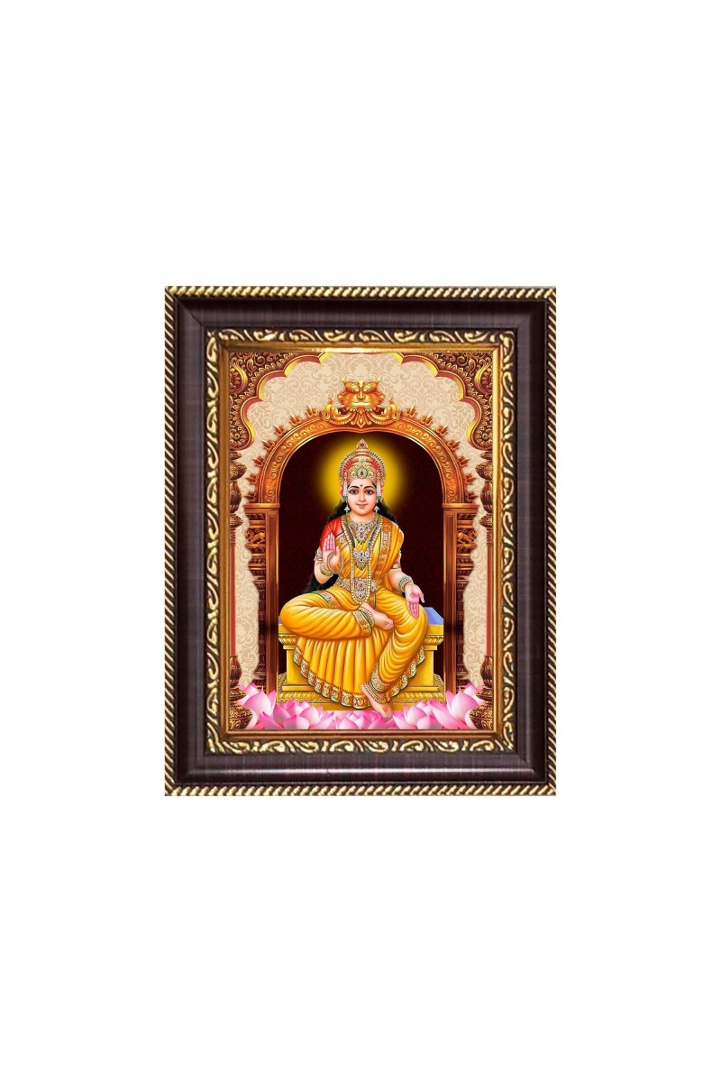Sri Maa Annapurna Devi Digital Print Photo 6.7x8.7 inches - Vibrant Religious Desk And Wall Art for Home , Office and Temple Decor and Gifting.