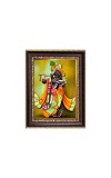 Sri Krishna Digital Print Photo 6.7x8.7 inches - Vibrant Religious Desk And Wall Art for Home , Office and Temple Decor and Gifting.