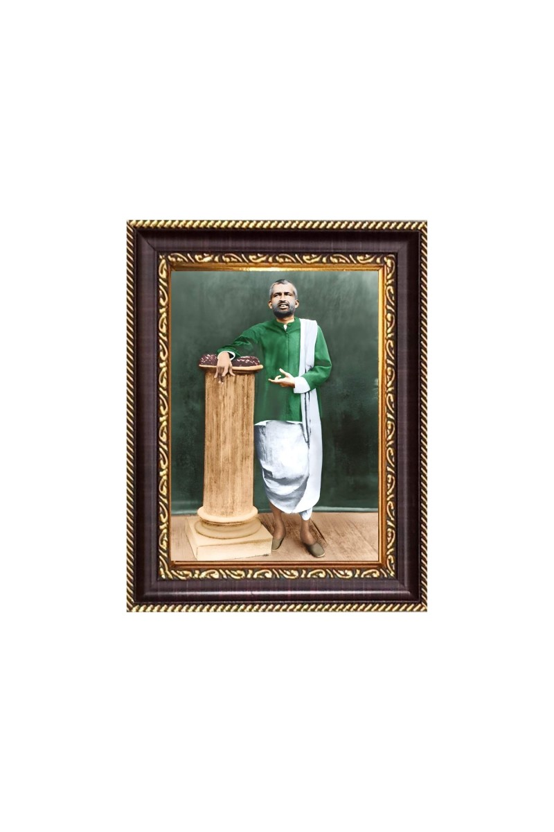 Sri Ramkrishna Digital Print Photo 6.7x8.7 inches - Vibrant Religious Desk And Wall Art for Home , Office and Temple Decor and Gifting.