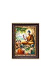 Lord Gautam Buddha Digital Print Photo 6.7x8.7 inches - Vibrant Religious Desk And Wall Art for Home , Office and Temple Decor and Gifting.