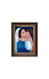 Mother Mary and Baby Jesus Digital Print Photo 6.7x8.7 inches - Vibrant Religious Desk And Wall Art for Home , Office and Temple Decor and Gifting.