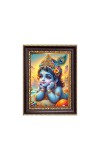 Sri Krishna Digital Print Photo 6.7x8.7 inches - Vibrant Religious Desk And Wall Art for Home , Office and Temple Decor and Gifting.