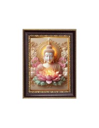 Lord Gautam Buddha Digital Print Photo 6.7x8.7 inches - Vibrant Religious Desk And Wall Art for Home , Office and Temple Decor and Gifting.