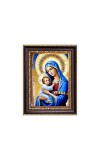 Mother Mary and Child Jesus Digital Print Photo 6.7x8.7 inches - Vibrant Religious Desk And Wall Art for Home , Office and Temple Decor and Gifting.