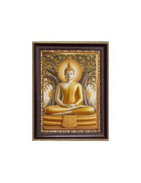 Lord Buddha Digital Print Photo 6.7x8.7 inches - Vibrant Religious Desk And Wall Art for Home , Office and Temple Decor and Gifting.