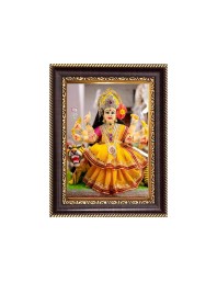 Sri Mata Rani Digital Print Photo 6.7x8.7 inches - Vibrant Religious Desk And Wall Art for Home , Office and Temple Decor and Gifting.