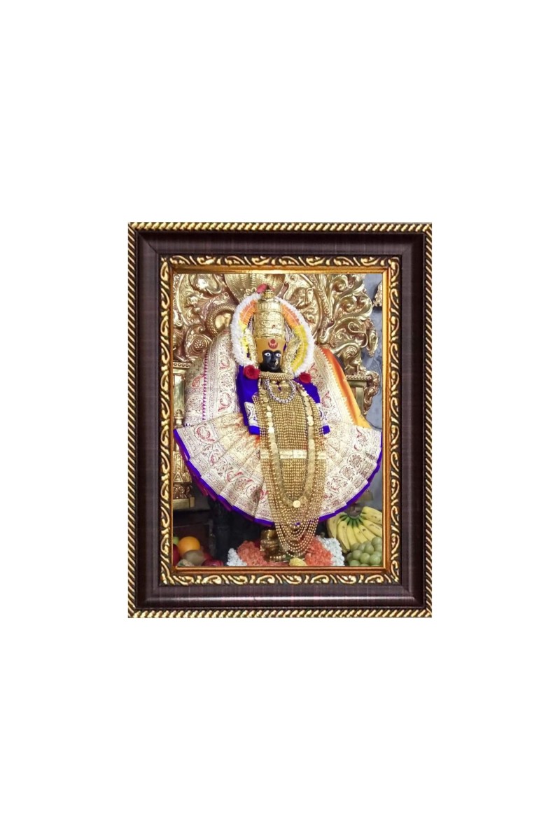 Sri Karvir Niwasini Mahalaxmi Digital Print Photo 6.7x8.7 inches - Vibrant Religious Desk And Wall Art for Home , Office and Temple Decor and Gifting.