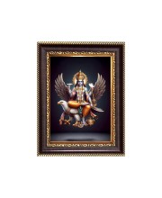 Sri Vishnu Digital Print Photo 6.7x8.7 inches - Vibrant Religious Desk And Wall Art for Home , Office and Temple Decor and Gifting.