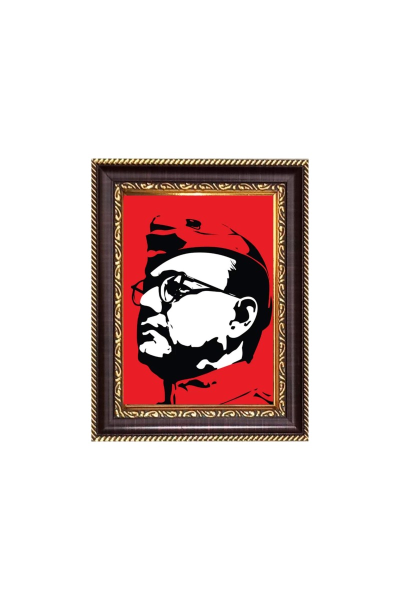 Netaji Subhas Chandra Bose Digital Print Photo 6.7x8.7 inches - Vibrant Religious Desk And Wall Art for Home , Office and Temple Decor and Gifting.