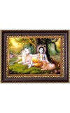 Sri Krishna Digital Print Photo 6.7x8.7 inches - Vibrant Religious Desk And Wall Art for Home , Office and Temple Decor and Gifting.