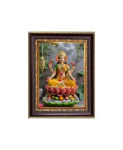 Sri Maa Lakshmi Digital Print Photo 6.7x8.7 inches - Vibrant Religious Desk And Wall Art for Home , Office and Temple Decor and Gifting.