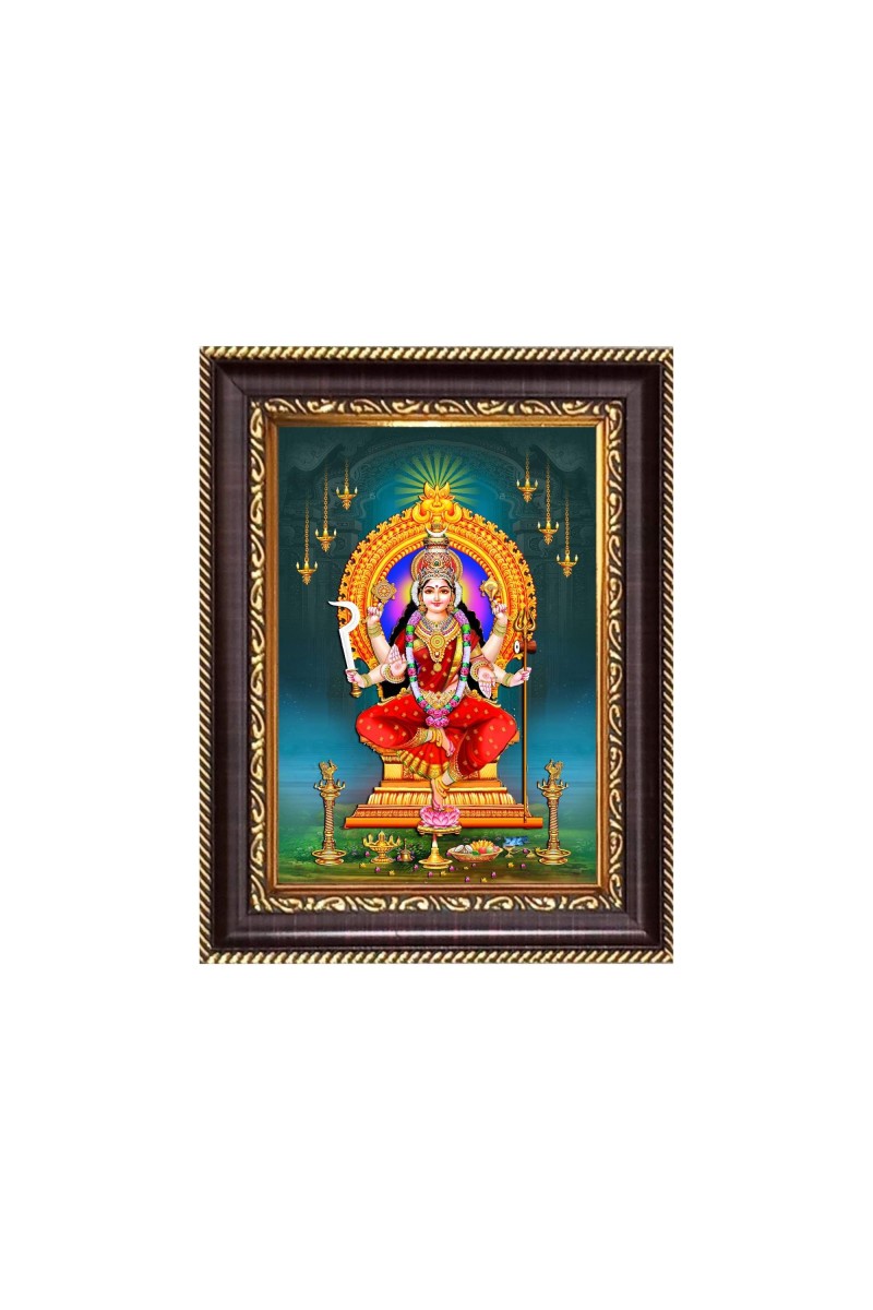 Sri Maa Durga Digital Print Photo 6.7x8.7 inches - Vibrant Religious Desk And Wall Art for Home , Office and Temple Decor and Gifting.