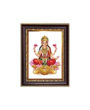 Sri Maa Lakshmi Digital Print Photo 6.7x8.7 inches - Vibrant Religious Desk And Wall Art for Home , Office and Temple Decor and Gifting.
