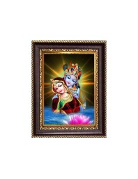 Sri Radha Krishna Digital Print Photo 6.7x8.7 inches - Vibrant Religious Desk And Wall Art for Home , Office and Temple Decor and Gifting.