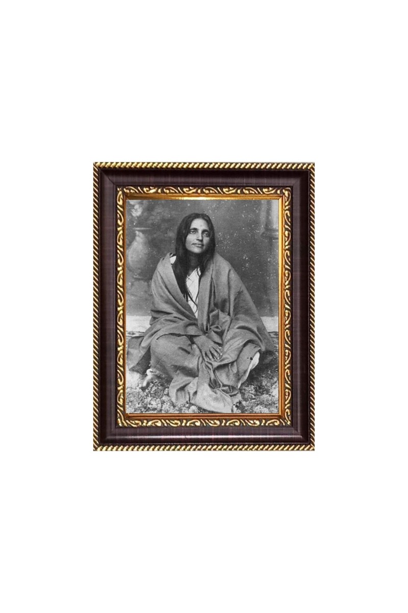 Sri Anandamayi Maa Digital Print Photo 6.7x8.7 inches - Vibrant Religious Desk And Wall Art for Home , Office and Temple Decor and Gifting.