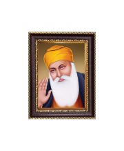 Sri Guru Nanak Digital Print Photo 6.7x8.7 inches - Vibrant Religious Desk And Wall Art for Home , Office and Temple Decor and Gifting.
