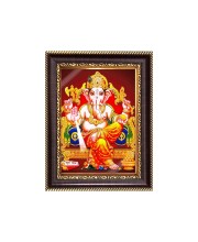 Sri Ganeshji Digital Print Photo 6.7x8.7 inches - Vibrant Religious Desk And Wall Art for Home , Office and Temple Decor and Gifting.