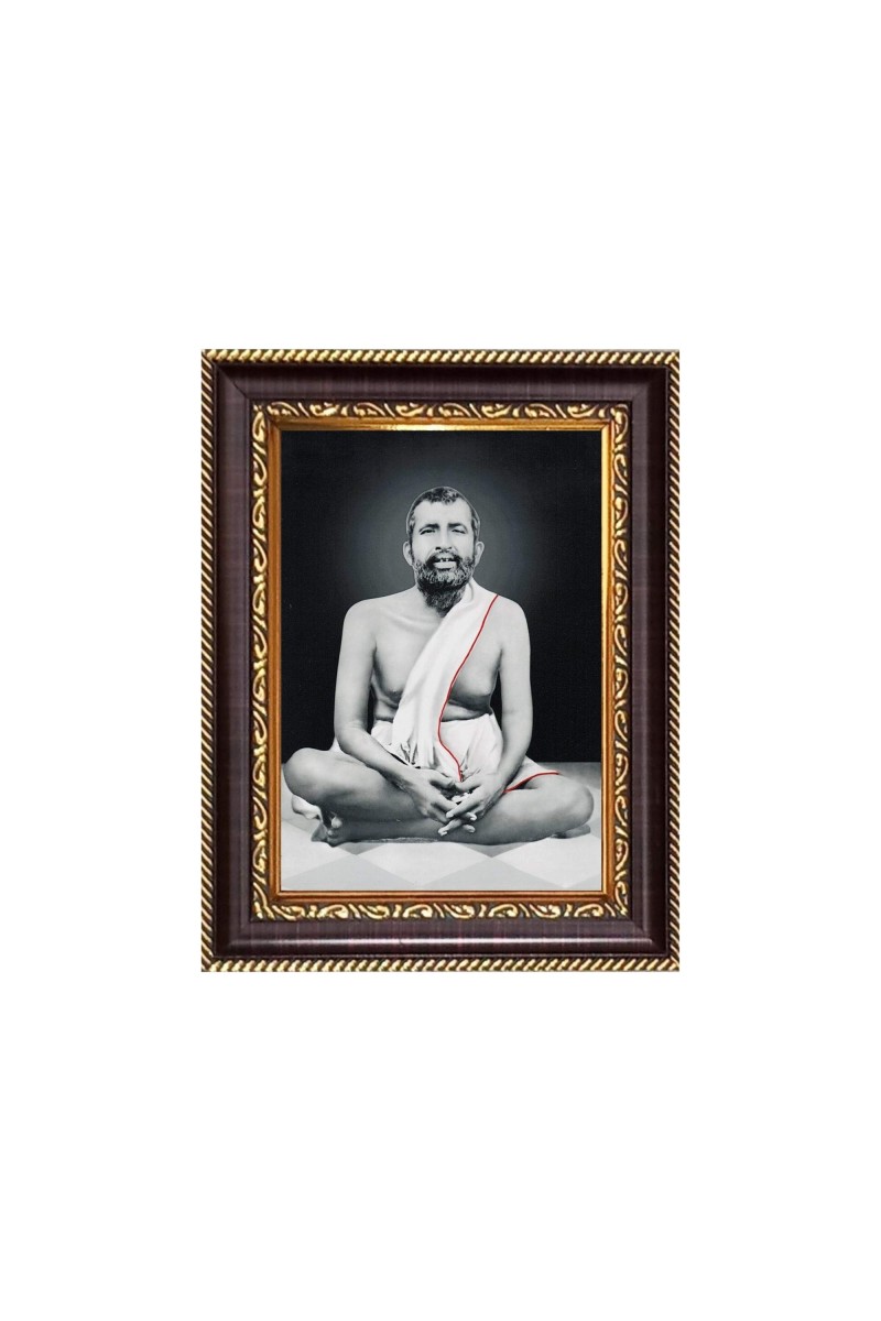 Sri Ramkrishna Digital Print Photo 6.7x8.7 inches - Vibrant Religious Desk And Wall Art for Home , Office and Temple Decor and Gifting.