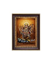 Sri Maa Bhadrakali Digital Print Photo 6.7x8.7 inches - Vibrant Religious Desk And Wall Art for Home , Office and Temple Decor and Gifting.