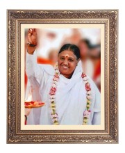 Mata Amritanandamayi Big Photo Frame - 10x14 Inches for Home ,Temple &  Office Decoration