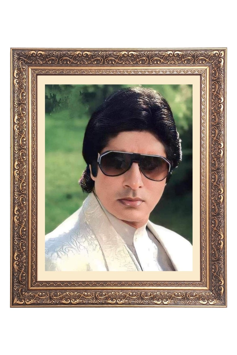 Sri Amitabh Bachchan Big Photo Frame - 10x14 Inches for Home ,Temple &  Office Decoration