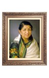 Lata Mangeshkar Big Photo Frame - 10x14 Inches for Home ,Temple &  Office Decoration