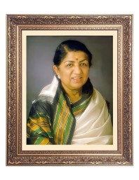 Lata Mangeshkar Big Photo Frame - 10x14 Inches for Home ,Temple &  Office Decoration