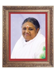 Mata Amritanandamayi Big Photo Frame - 10x14 Inches for Home ,Temple &  Office Decoration