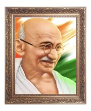Mahatma Gandhi Big Photo Frame - 10x14 Inches for Home ,Temple &  Office Decoration