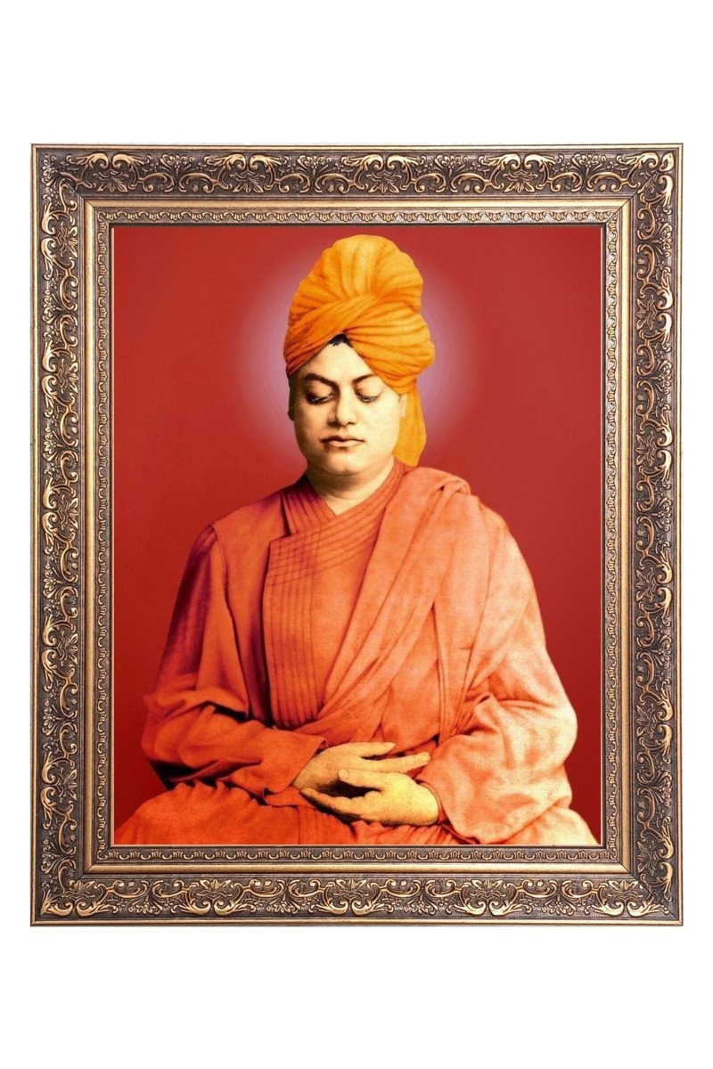 Swami Vivekananda Big Photo Frame - 10x14 Inches for Home ,Temple &  Office Decoration